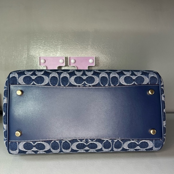 Coach Rowan Large Satchel Bag In Signature Canvas - Picture 4 of 14